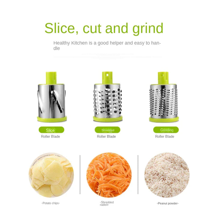 3-in-1 Rotary Drum Grater Kaddu Kash - Best Quality [FREE DELIVERY]